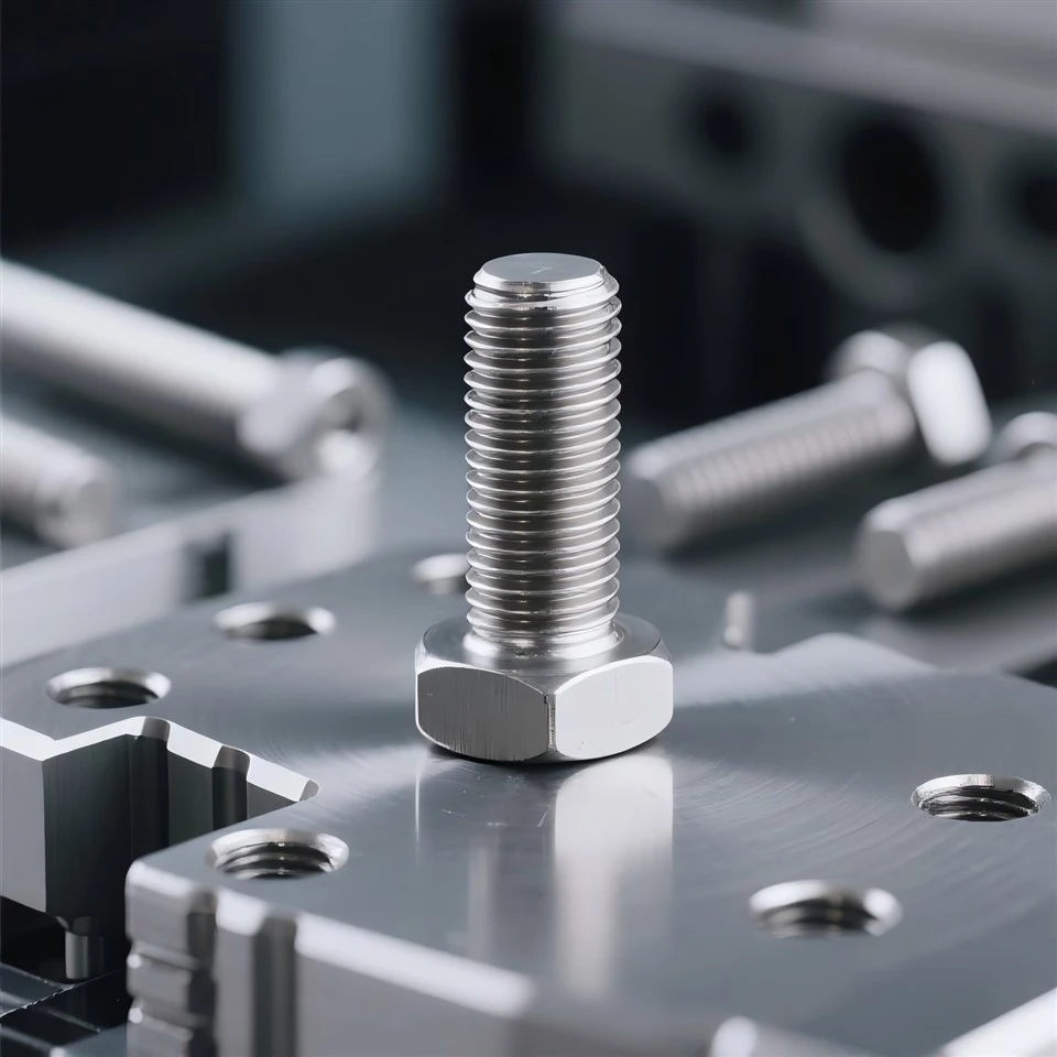 Aviyasyon AS9100 Sètifika Aerospace - Klas HEX Precision CNC MACHINING BOLTS TITANIUM